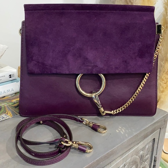 STILL AVAILABLE - Chloé Faye Shoulder Bag in Intense Violine - Picture 4 of 13